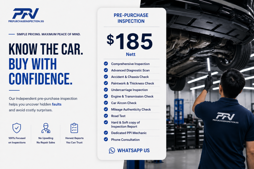 Pre-purchase car inspection package in Singapore